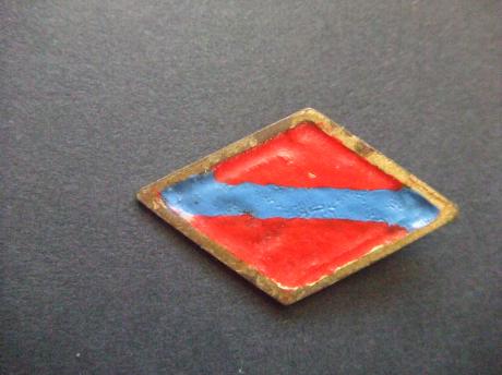 Onbekende pin rood, blauwe streep
